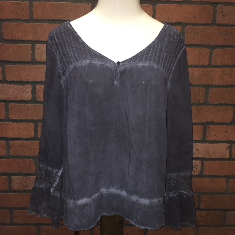 Navy blue boho top - Picture 6 of 7